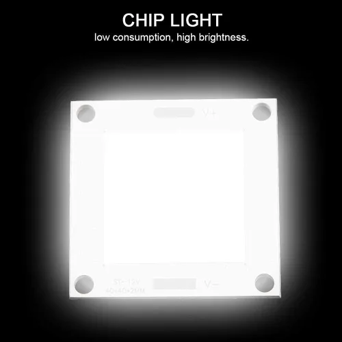 Vista 7 de Yosoo Panel LED COB, 12-14V 50W LED Chip integrado Panel de luz Bombilla lámpara de inundación para proyector DIY Proyector Reflector (blanco)