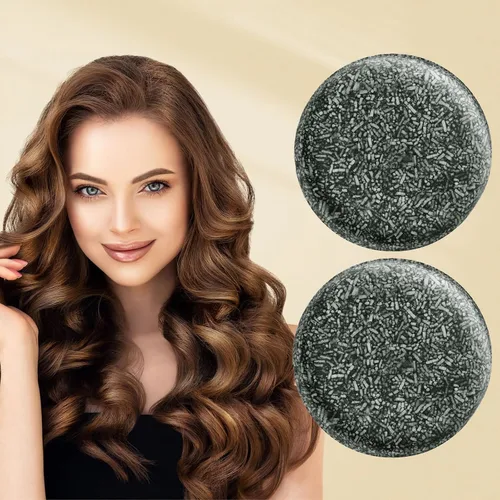 Vista 3 de 2 piezas de jabón de barra inversa para cabello gris, cobertura gris natural para todo tipo de cabello, jabón negro natural para oscurecer