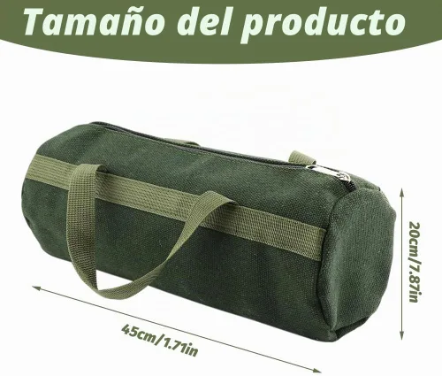 Vista 2 de Bolsa de herramientas, organizador de herramientas portátil de lona multiusos, bolso de mano de almacenamiento resistente con fondo robusto, bolsas