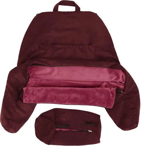 Vista 24 de Funda de almohada Husband Pillow solo para lectura - Funda para silla de lectura con generosos bolsillos traseros y laterales - Morado claro