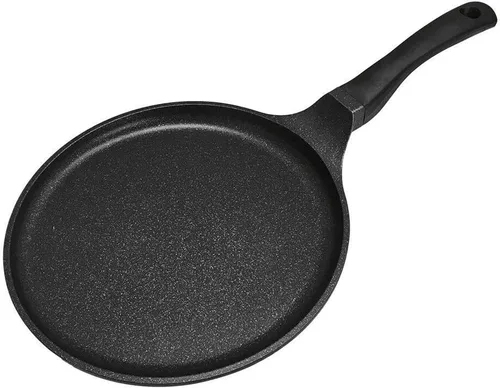 Vista 2 de Plancha de aluminio antiadherente con revestimiento de mármol de 12.5 pulgadas con mango suave al tacto, negro