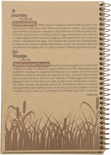Vista 6 de Mintra Office - Cuadernos 100% reciclados, caña de azúcar, Design Cover 3pk