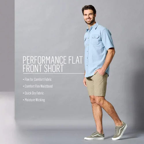 Vista 5 de Wrangler Authentics Men's Performance Comfort Flex Flat Front Short