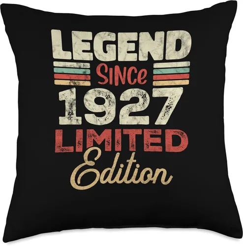 Vista 4 de 96th Birthday 96 Year Old Since 1927 Limited Edition Throw Pillow