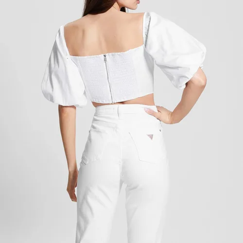 Vista 3 de GUESS Camisa corta de junio con hombros descubiertos para mujer