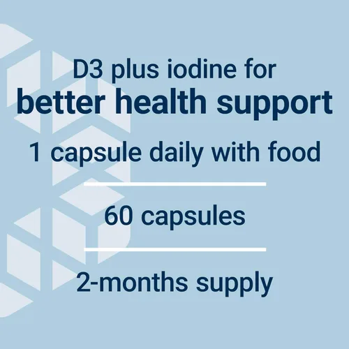 Vista 5 de Life Extension Vitamina D3 de 125 mcg (5000 UI) con yodo marino, para hueso, apoyo inmunológico y manejo de la inflamación, suplemento tiroideo