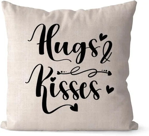Vista 6 de Fundas de almohada de San Valentín de 16 x 16 pulgadas, con texto en inglés «All Because Two People Fell in Love», fundas de almohada de lino