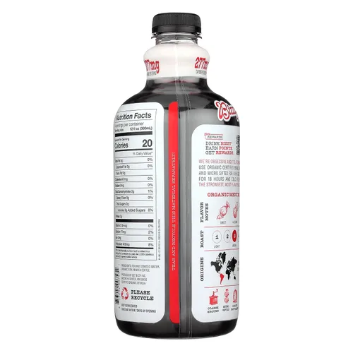 Vista 9 de Bizzy Cold Brew Café orgánico sin azúcar, 48 onzas, rojo, tostado medio, 48 onzas líquidas