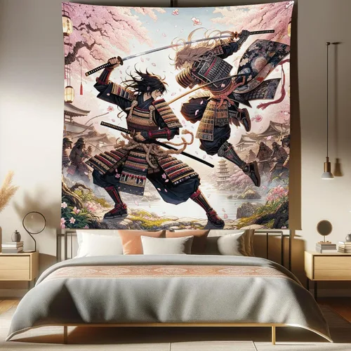 Vista 73 de Ambesonne Tapiz Trippy, vista panorámica de la cascada con bosques de ensueño y mandala oriental psicodélico, decoración de tela para colgar
