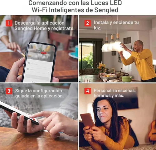 Vista 11 de [Usado] Sengled - Bombilla WiFi inteligente - Focos inteligentes compatibles con Google Assistant, A19 Luz del día (5000K) - No requiere