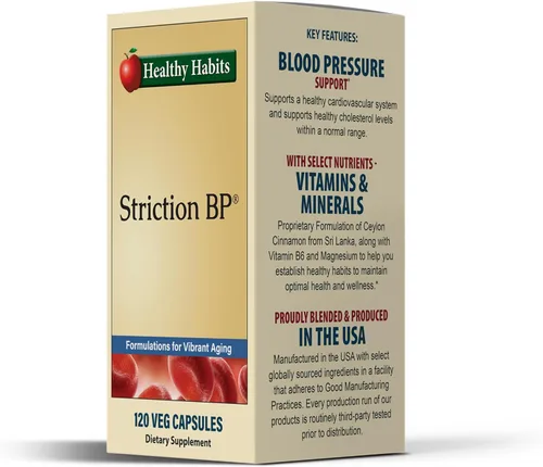 Vista 4 de Healthy Habits StrictionBP - 120 Cápsulas Vegetales (Caja)