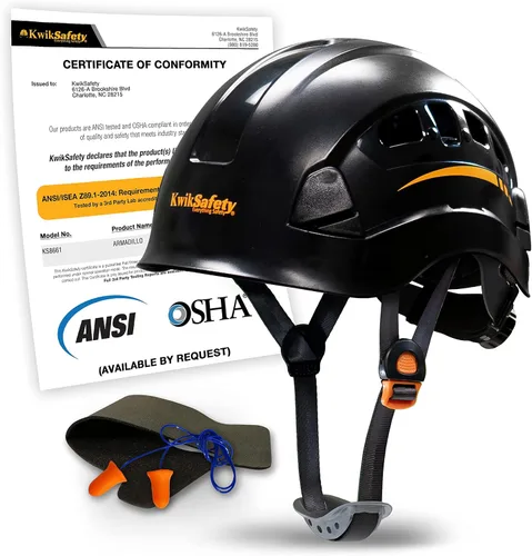 Vista 15 de KwikSafety - Charlotte, NC - Sombreros duros [Ala completa, estilo gorra, estilo de escalada] Tipo 1, Clase C ANSI OSHA