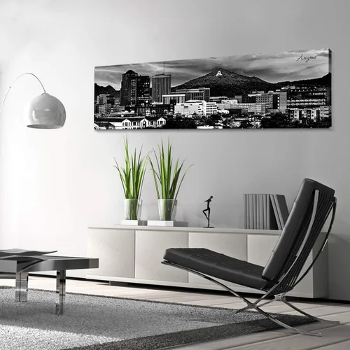 Vista 4 de Arte de Pared de Arizona para Oficina Decoración Negro y Blanco Imágenes de Paisaje Urbano de Tucson para Dormitorio Impresiones en Lienzo