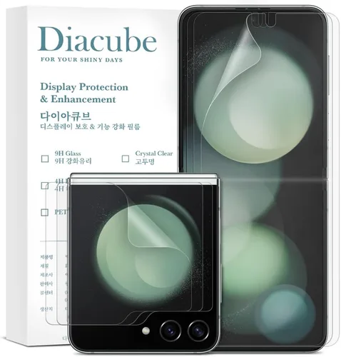 Vista 11 de [Paquete de 3+3] para Samsung Galaxy Z Flip 3 0.18 oz, protector de pantalla mate antirreflejos EPU+TPU, cubierta completa en el interior + 3