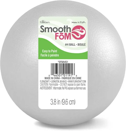 Vista 5 de FloraCraft SmoothFōM - Bola de 16 piezas, 0.8 pulgadas, color blanco
