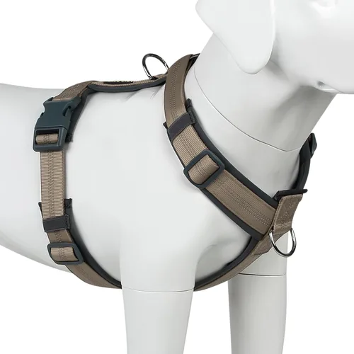 Vista 16 de Arnés para perro Plutus Pet sin tirón, arnés ajustable de nylon con acolchado suave, arnés para perro reflectante y resistente para perros pequeños