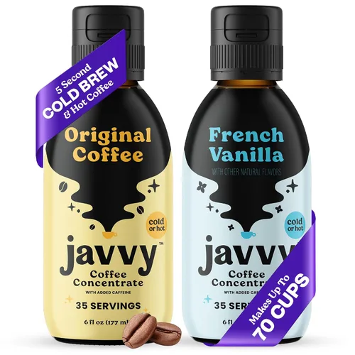 Vista 31 de Javy Coffee Concentrado - Café frío preparado, perfecto para café helado instantáneo, café frío y café caliente, paquete de 2 - Original descafeinado