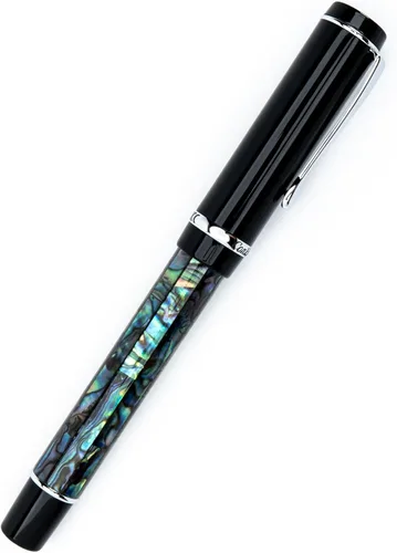Vista 11 de Conklin Duragraph Pluma estilográfica Abalone Nights - Punta mediana, elegante instrumento de escritura con exquisito acabado de abulón