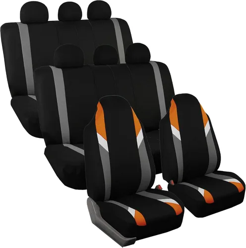 Vista 8 de FH Group Tres filas de 7 plazas, fundas de asiento modernistas de alta calidad, se adaptan a la mayoría de automóviles, camiones, SUV y camionetas