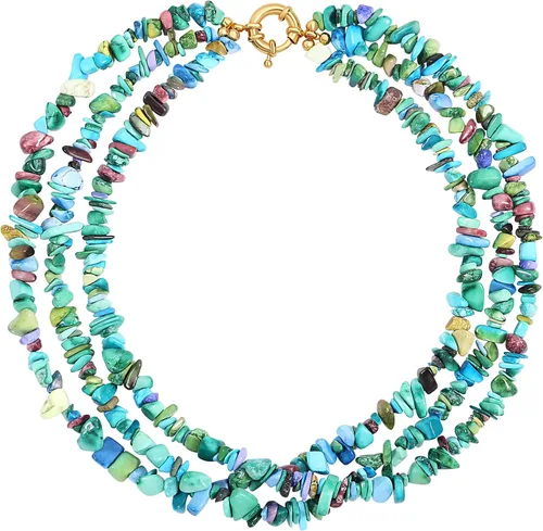 Vista 18 de CANEVINKA Gargantilla bohemia con cuentas chapada en oro de 18 quilates, collar con colgante de cuentas vintage, joyería hecha a mano para mujer