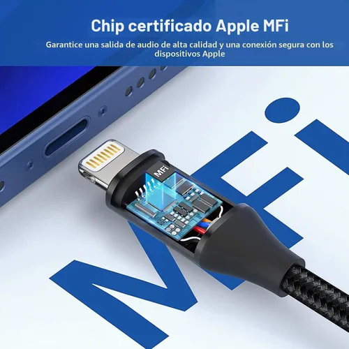 Vista 2 de Cable adaptador Lightning a USB certificado MFi de Apple, cable OTG de carga rápida para iPhone 14 13 12 11 Pro Max XS XR X 8 7 6S 6 Plus SE 5S 5C
