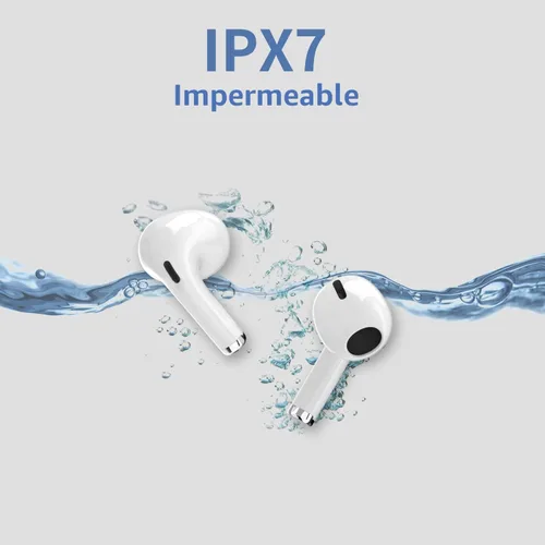 Vista 5 de Auriculares inalámbricos, auriculares Bluetooth, auriculares con cancelación de ruido, auriculares 3D 4, auriculares intrauditivos con graves