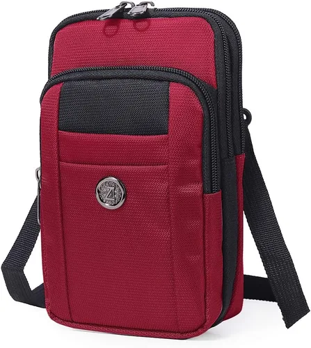 Vista 10 de Senient Wolf impermeable de nailon multifuncional teléfono Crossbody cintura cartera viaje pasaporte bolsa