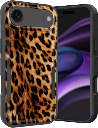 Vista 256 de Funda para iPhone Air, doble capa híbrida resistente resistente a prueba de golpes de policarbonato duro + funda protectora de silicona suave