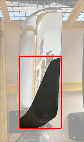 Vista 6 de Cubierta de brazo de espejo de puerta compatible con Freightliner Cascadia 2018-2023 lado del conductor (LH) negro