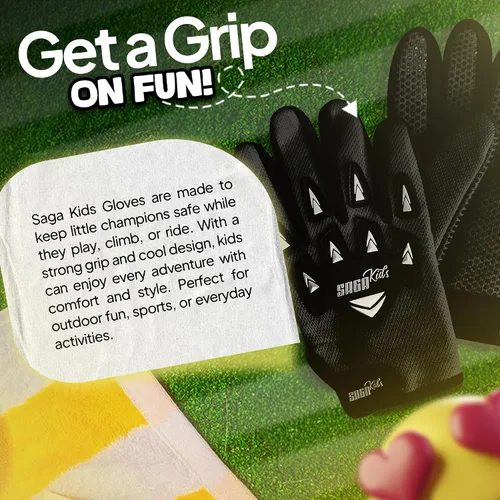 Vista 5 de Guantes de motocross juveniles, protección profesional para motociclistas de cross y BMX, equipo de alto rendimiento para niños y niñas, diseñados