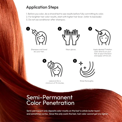 Vista 2 de Kiss Tintation Color de cabello semi-permanente, 5 fl oz (148 ml), transparente