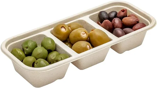Vista 6 de Restaurantware -Solo tapas: tapas Pulp Tek de 9 x 4 pulgadas para contenedores de bagazo de 17 onzas, 100 tapas herméticas para contenedores
