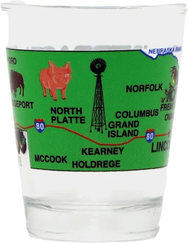 Vista 2 de Nebraska The Cornhusker State All-American Collection - Vaso de chupito