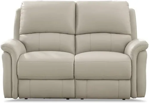 Vista 16 de Hydeline Erindale Zero Gravity Power - Sofá biplaza reclinable de cuero de grano superior, color gris cuarzo Quartz gris