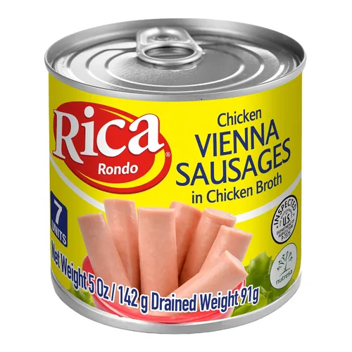Vista 3 de Rica Chicken Vienna Salchichas de 5 onzas (paquete de 6)