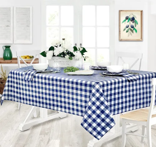 Vista 11 de Home Bargains Plus Country Rustic Buffalo - Juego de 4 manteles individuales de algodón a cuadros, color negro, a cuadros, de fácil cuidado
