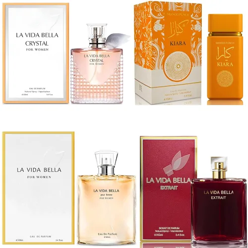 Vista 10 de A CENTER Juego de perfume de 4 piezas para mujer, set de regalo