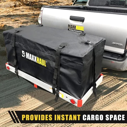Vista 8 de MaxxHaul 70209 Bolsa de transporte de carga de carcasa suave para portaequipajes de montaje en enganche, resistente y resistente al agua, 47