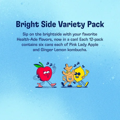 Vista 4 de Health-Ade - Té de kombucha enlatado orgánico, bebida con probióticos vivos fermentados, ácidos desintoxicantes, apoya la salud intestinal, sin OMG