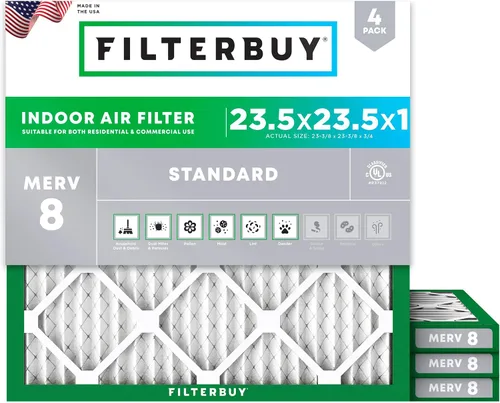 Vista 56 de Filterbuy - Filtros de aire de repuesto MERV 8, protección contra el polvo, plisados, para caldera y sistema HVAC, 20 x 25 x 1 pulgadas, paquete
