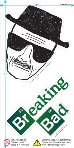 Vista 4 de Popfunk Breaking Bad Heisenberg Hazmat Unisex Adult T-Shirt