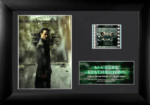 Vista 9 de Trend Setters The Matrix - Negro y blanco - Presentación de escritorio MiniCell de 7 x 5 pulgadas - Con clip de película de 1.378 in con soporte