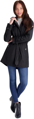 Vista 5 de Jessica Simpson Womens Fleece Lined Soft Shell Trench Jacket wDetachable Hood
