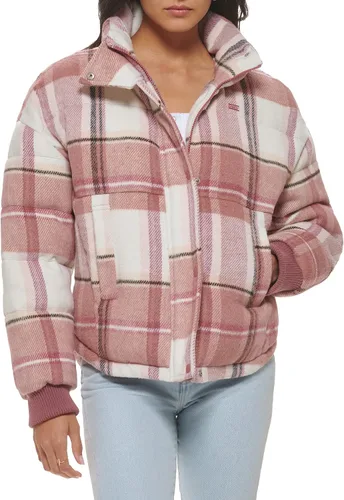 Vista 12 de Levi's Chaqueta acolchada con cintura ceñida para mujer Berry con capucha