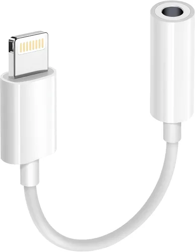 Vista 17 de Paquete de 1 adaptador Lightning a conector de auriculares de 0.138 in con certificación MFi de Apple para iPhone, adaptador auxiliar para iPhone