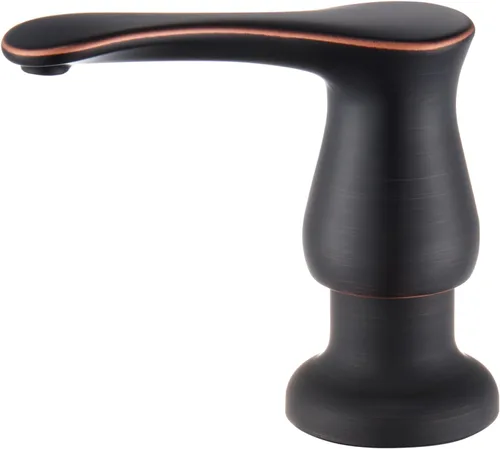 Vista 17 de GAGALIFE Dispensador de jabón para fregadero de cocina, dorado cepillado, dispensador de jabón debajo del fregadero con kit de tubo de extensión