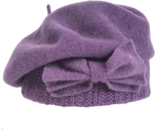 Vista 8 de VECRY - Gorro 100% de lana para mujer, boina de fieltro tipo campana, gorro de vestir para invierno