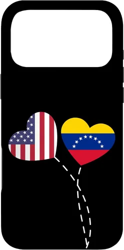 Vista 22 de Funda para iPhone 13 Pro Max Loving Venezuela USA Flag Heart Venezuelan Americans Love Case