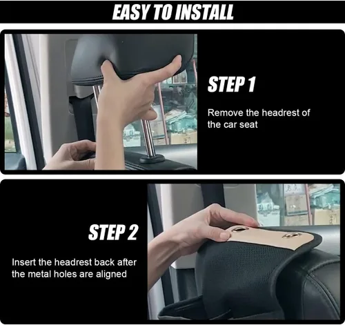 Vista 5 de Organizador de asiento trasero de automóvil, bolsa de almacenamiento impermeable de piel sintética para colgar en el automóvil, organizador