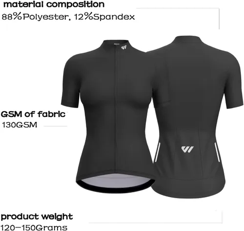 Vista 3 de Maillot de ciclismo de manga corta para mujer, camisetas de ciclismo para mujer